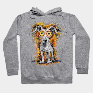 Gaze of Wonder - Expressive Abstract Dog Hoodie